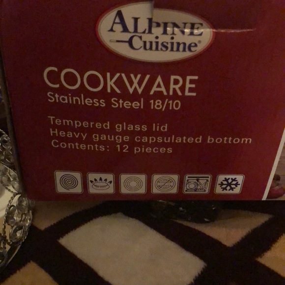 - Alpine cuisine stainless steel cookware set
